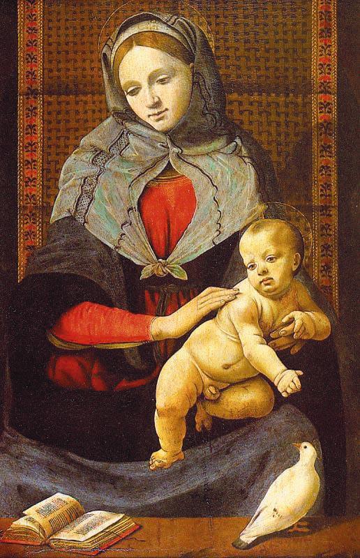 Piero di Cosimo The Virgin Child with a Dove Norge oil painting art